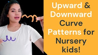 Upward amp Downward Curve Pattern  Pattern activity for kids  Nursery online school patternwriting [upl. by Ahsinat440]