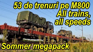 53 de trenuri pe M800All trainsall speedsSchnellzügelangsame Züge [upl. by Ynattyrb]