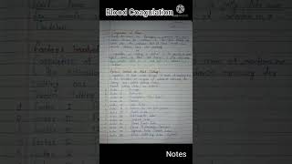 Blood Coagulation  Coagulation of blood class 11 l blood clotting factors l blood science notes [upl. by Rosecan]