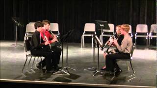 French Suite for Clarinet Quartet  Desportes  29 May 11 [upl. by Rhett]