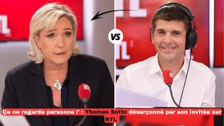 Ça ne regarde personne ’  Thomas Sotto désarçonné par son invitée sur RTL [upl. by Yetac]