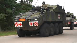 Danish military vehicles  Leopard 2  Piranha  Eagle V CV9035DK  Leopard Biber [upl. by Eelinej]