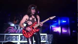 HD Steel Panther Satchel guitar  drum solo with classic metal riffs live Edinburgh 9112012 [upl. by Eward980]