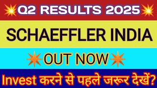 Schaeffler India Q2 Results 2025 🔴 Schaeffler India Results 🔴 Schaeffler India share latest news [upl. by Aztilay]