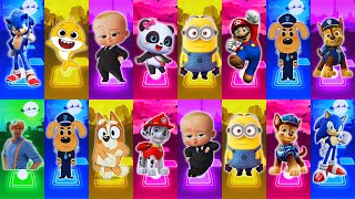 Paw Patrol All Video Megamix 🆚 Minions 🆚 Baby Shark 🆚 Sonic 🆚 The Boss Baby 🎶 Who Will Win [upl. by Nobile219]