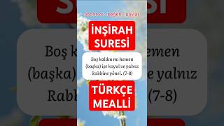 İnşirah Suresi  Mevlan Kurtishi  Türkçe Meal dualar inşirahsuresi kuran [upl. by Aihsenot]