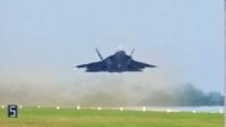 F22 SPECTACULAR TAKEOFF AT RIAT [upl. by Luigi]