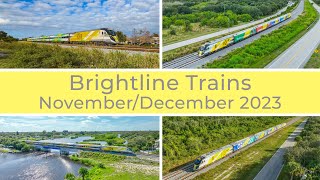 Brightline Trains in Action NovemberDecember 2023 [upl. by Acinej]