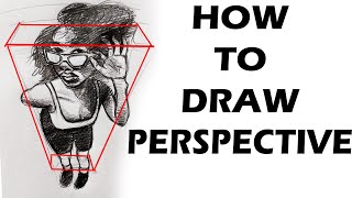 How to draw Foreshortening  Perspective Drawing Tutorial [upl. by Henryetta664]