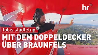 Fliegen mit dem selbstgebauten Doppeldecker  Tobis Städtetrip Braunfels hautnah [upl. by Alleuqcaj]