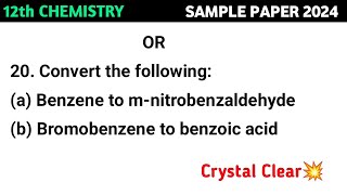 Convert the following a Benzene to mnitrobenzaldehyde b Bromobenzene to benzoic acid [upl. by Nickolas311]