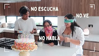 HACEMOS UNA TORTA SIN VER ESCUCHAR O HABLAR caos [upl. by Dinse]