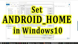 How to set ANDROIDHOME and environment variable for Android SDK in Windows 10 [upl. by Helgeson247]