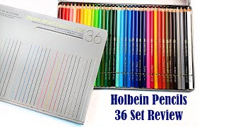 Holbein Colored Pencils 36 Set Review  Sent by Discovery Japan [upl. by Matejka234]