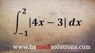 Definite Integral with Absolute Value Example [upl. by Reggi]