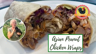 Asian Chicken Peanut wrap flavourful and delicious combining elements of Asian amp Western Cuisine [upl. by Lahtnero722]