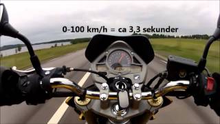 Acceleration test Honda CB600F [upl. by Nailimixam397]