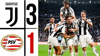 juventus vs psv 31 highlights  Yıldız Goal Nico González amp McKennie  CHAMPIONS LEAGUE 202425 [upl. by Benedikta]