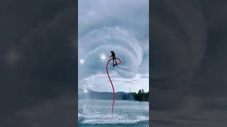 Flyboard is so fun😘😎👍 Girl rider easyly doing backflip flyboard adventure [upl. by Hcir714]