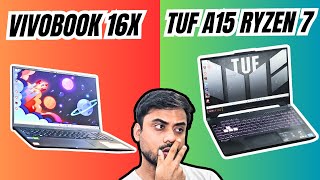 Asus vivobook 16x vs Asus TUF Gaming a15  Best Laptop Under 60000 [upl. by Tnahsarp810]