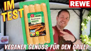 REWE Beste Wahl Vegane Bratwurst Stadionwurst im Test [upl. by Burack]