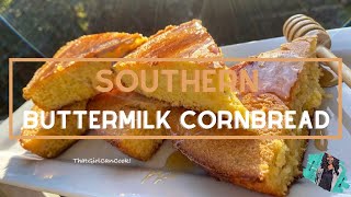 THE BEST SOUTHERN BUTTERMILK CORNBREAD  HONEY BUTTER RECIPE  QUICK amp EASY TUTORIAL [upl. by Nirrac141]