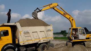 EXTREME SANDY SOIL LOADING with 3 JCB 3dx and Tata 2518 Truck 22 [upl. by Ayak]