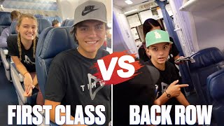 SURPRISING OUR KIDS WITH FIRST CLASS FLIGHTS TO MEXICO  FLYING FIRST CLASS VS BACK OF THE PLANE [upl. by Ansilma]