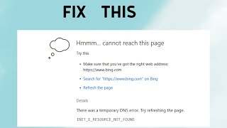 How to Fix quotINETERESOURCENOTFOUND Errorquot [upl. by Yttak471]