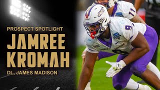 49K Prospect Spotlight Interview James Madison DL Jamree Kromah [upl. by Birdella18]