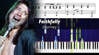 Journey  Faithfully  Accurate Piano Tutorial with Sheet Music [upl. by Anilra689]