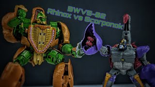 Transformers  BWVS02Beast Wars vs Beast Wars Again Rhinox vs Scorponok [upl. by Arbmat]