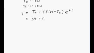 EXAMPLE Using Newtons law of cooling [upl. by Euqinomod]