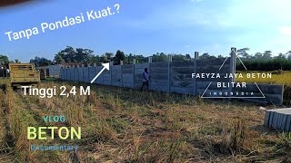 Sistem Pemasangan Pagar Panel Beton Tanpa Pondasi Bisa kuat [upl. by Beulah]