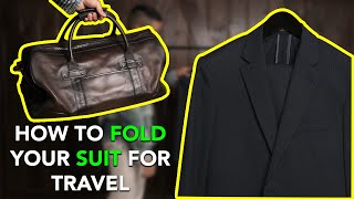 HOW TO PACK A SUIT IN A SUITCASE  Suit Packing Tips for Travel [upl. by Lananna]