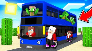 Mikey Family and JJ Family Survive Their First BUS TRIP in Minecraft Maizen [upl. by Cudlip]