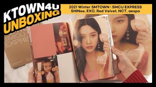 UNBOXING 2021 Winter SMTOWN  SMCU EXPRESS Part1  언박싱  SHINee  EXO  Red Velvet  NCT  aespa [upl. by Eisler]