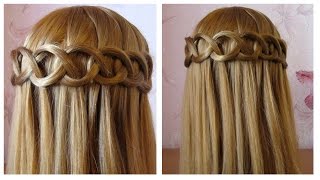 ⭐︎ Tuto coiffure simple et rapide tresse cascade boucle ⭐︎ Сoiffure facile à faire soi même [upl. by Naivatco]