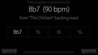 Bb7 rythmique quotThe Chickenquot 90bpm  Backing Track [upl. by Dimo]