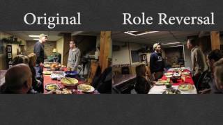 Mcjuggernuggets Side by Side  Psycho Kid Ruins Thanksgiving  Role Reversal [upl. by Haodnanehs]