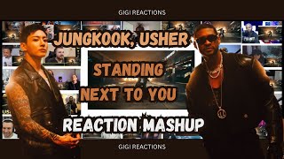 Jung Kook Usher ‘Standing Next to You  Usher Remix’ Official Performance Video  Reaction Mashup [upl. by Fawna44]