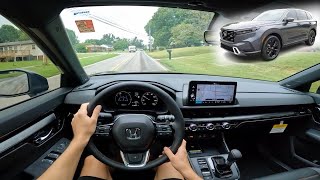 2025 Honda CRV Sport Touring Hybrid AWD  POV Walkaround and Test Drive ASMR [upl. by Hudnut]