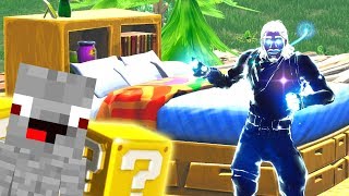 Alphastein in Fortnite Lucky Block Bedwars gegen Rewinside [upl. by Danica]