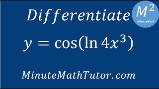 Differentiate ycosln4x3 [upl. by Rudy]