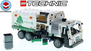 LEGO Technic 42167 Mack LR Electric Garbage Truck – LEGO Speed Build Review [upl. by Nazarius]