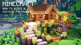 Minecraft How To Build a Survival Farm House [upl. by Nohsram]