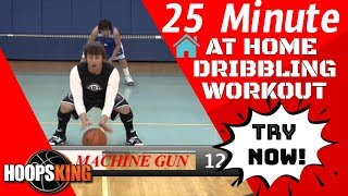 Best 25 Minute Basketball Dribbling Workout for Intermediate Players at Home [upl. by Kurtz]