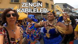 Afrikanın Zengin KABİLE ŞEFLERİ ve KARILARI Geçit Töreninde 🇬🇭 Gana [upl. by Domel]