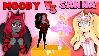 MOODY vs SANNA in Fashion Famous  Roblox [upl. by Gitel]