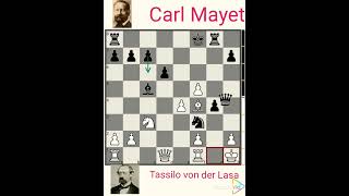 Tassilo von der Lasa vs Carl Mayet year 1839 chess chesshistory chessgrandmaster [upl. by Eldrid573]